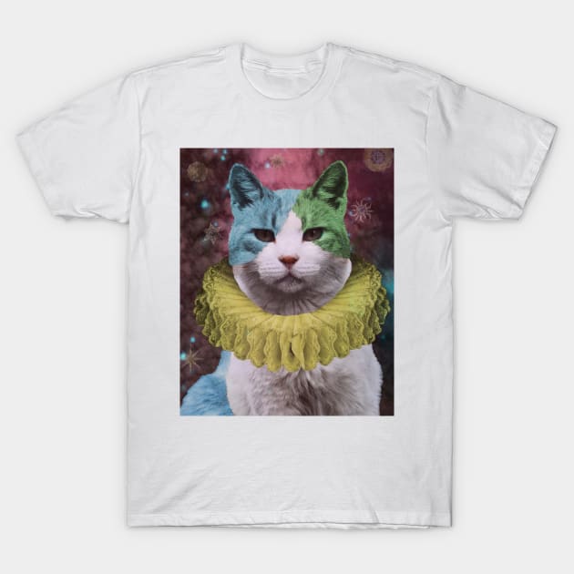 Harlequin Kitty as the Fool Card T-Shirt by Loveday101